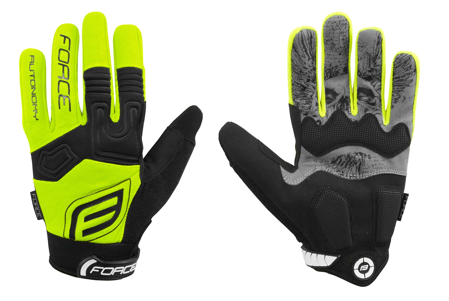 rukavice FORCE MTB AUTONOMY, fluo Velikost: S