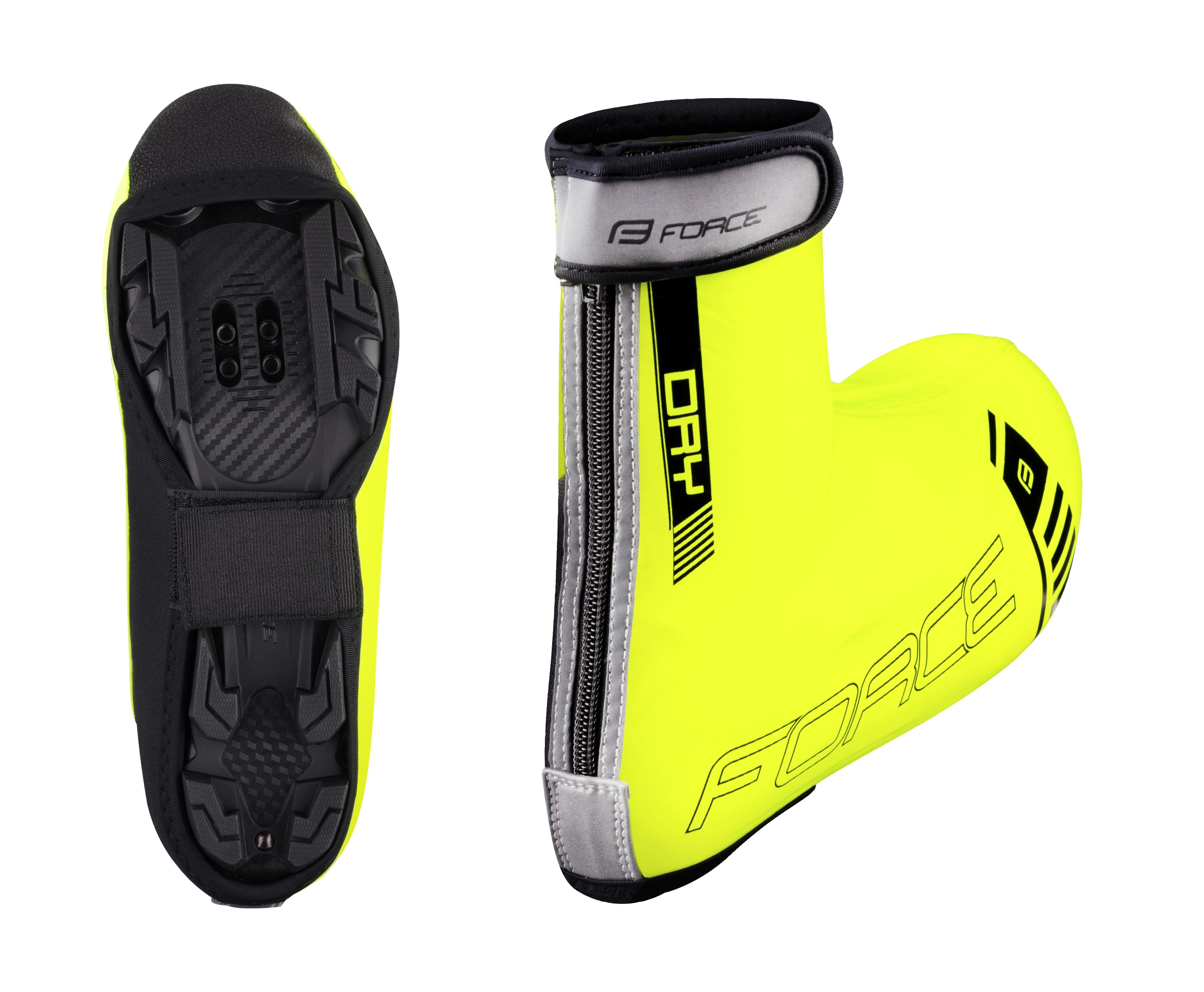 návleky treter FORCE PU DRY MTB, fluo Velikost: L