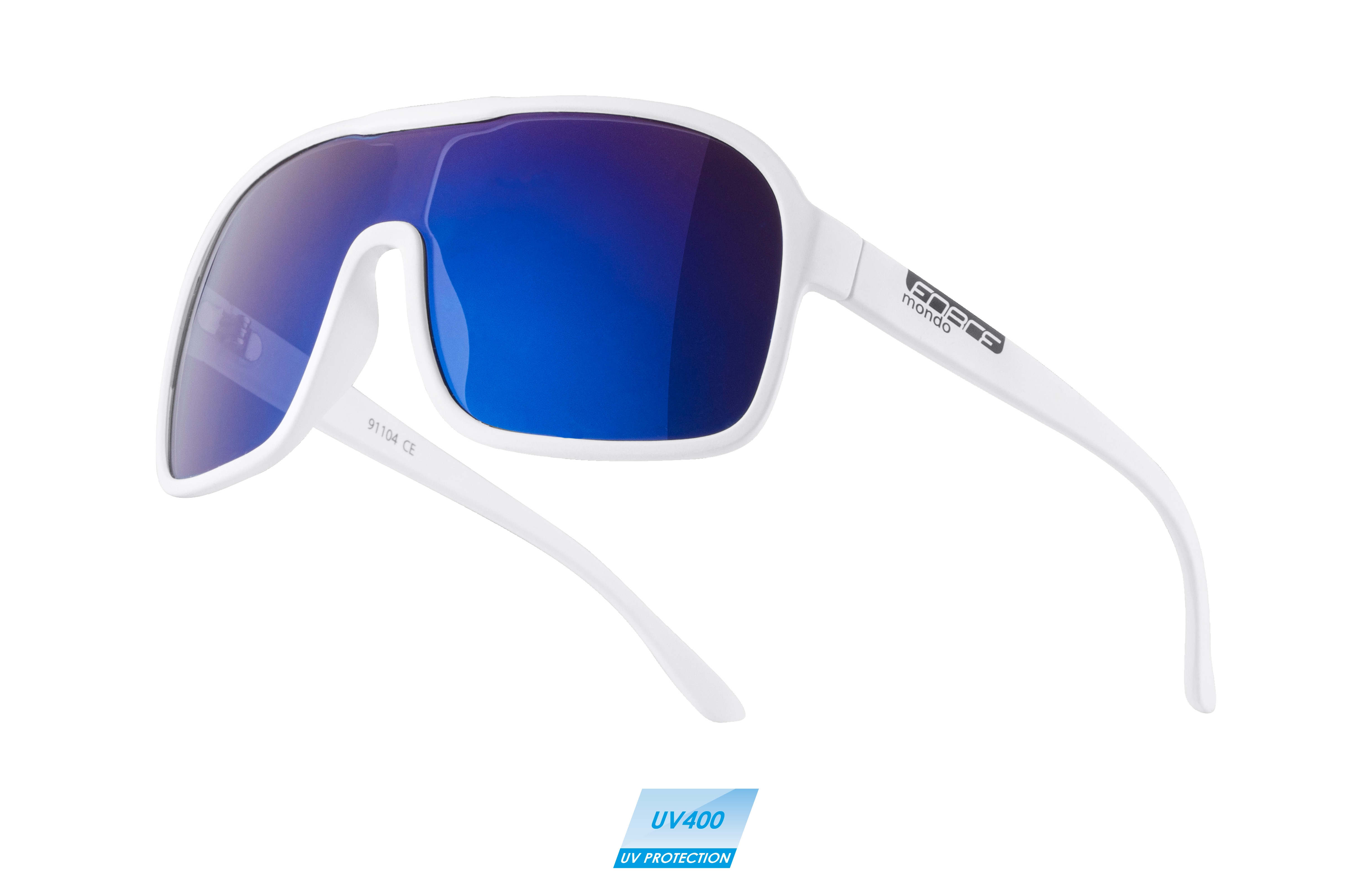 brýle FORCE MONDO bílé mat., modré sklo varianta: barva: bílá, skla: polykarbonátová, určení: civilní, Řada: Red line