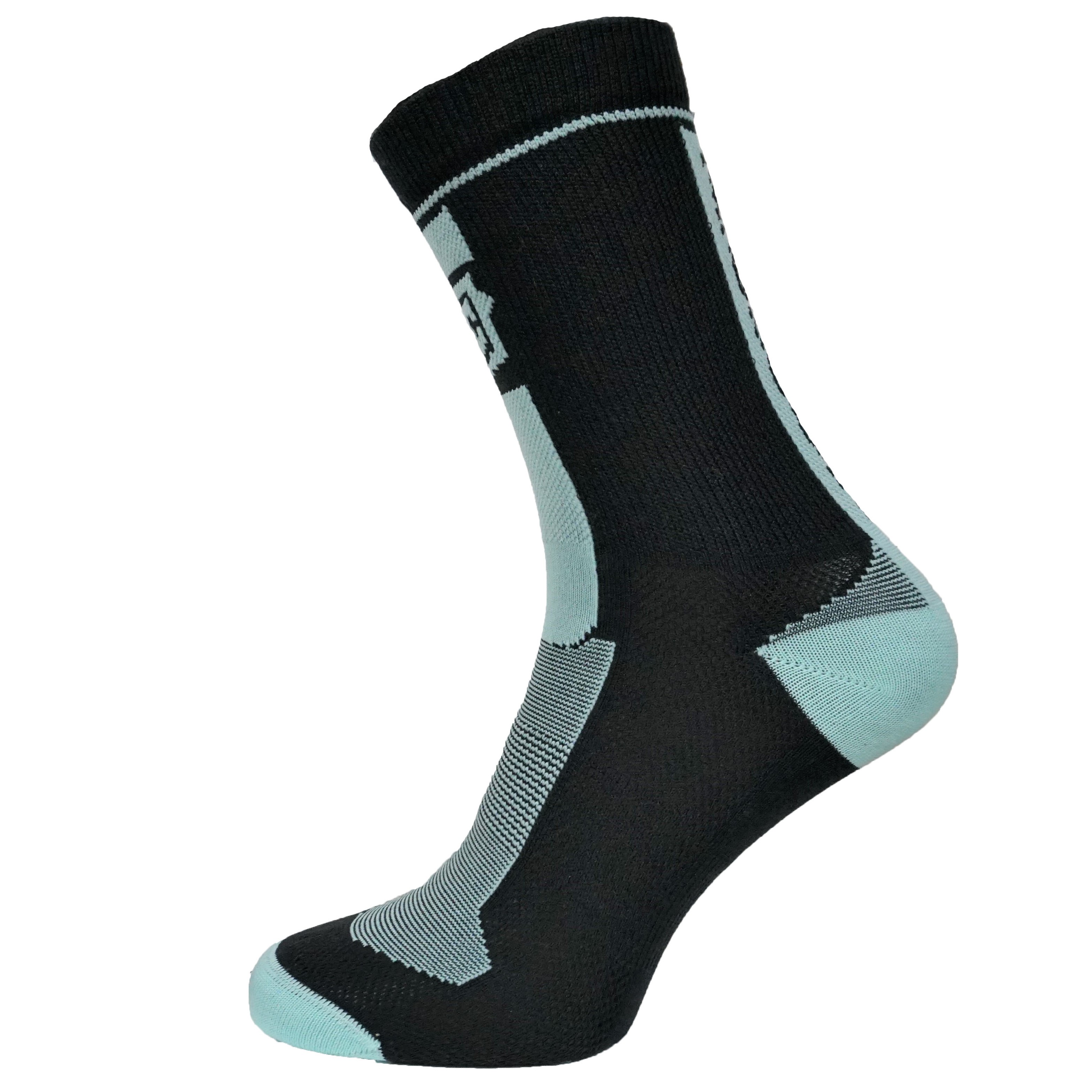 Ponožky MelCon silver antibakteriální černo tyrkysové Velikost: 43 - 47 EU