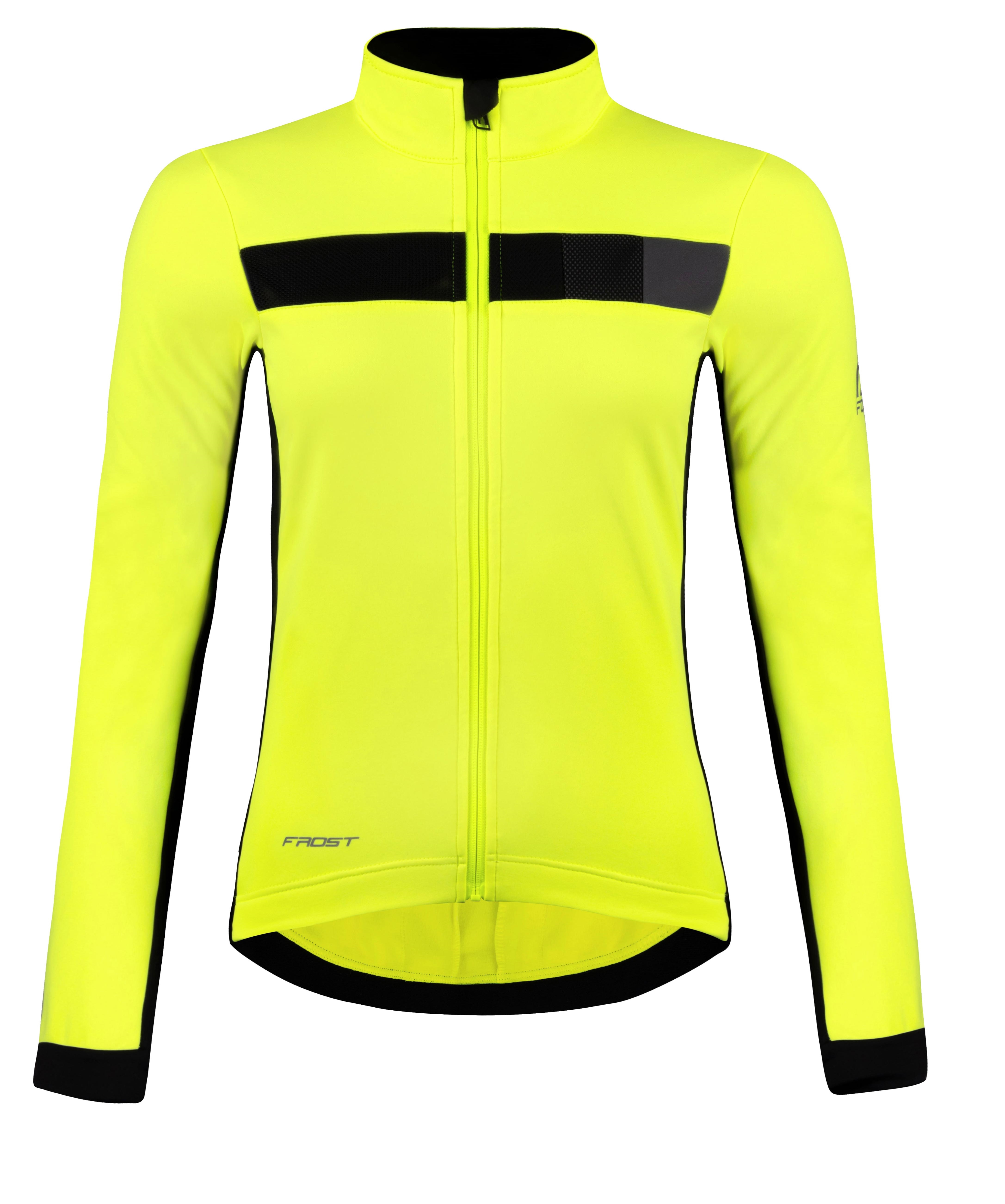 FORCE bunda F FROST LADY softshell zimní, fluo-černá Velikost: XS