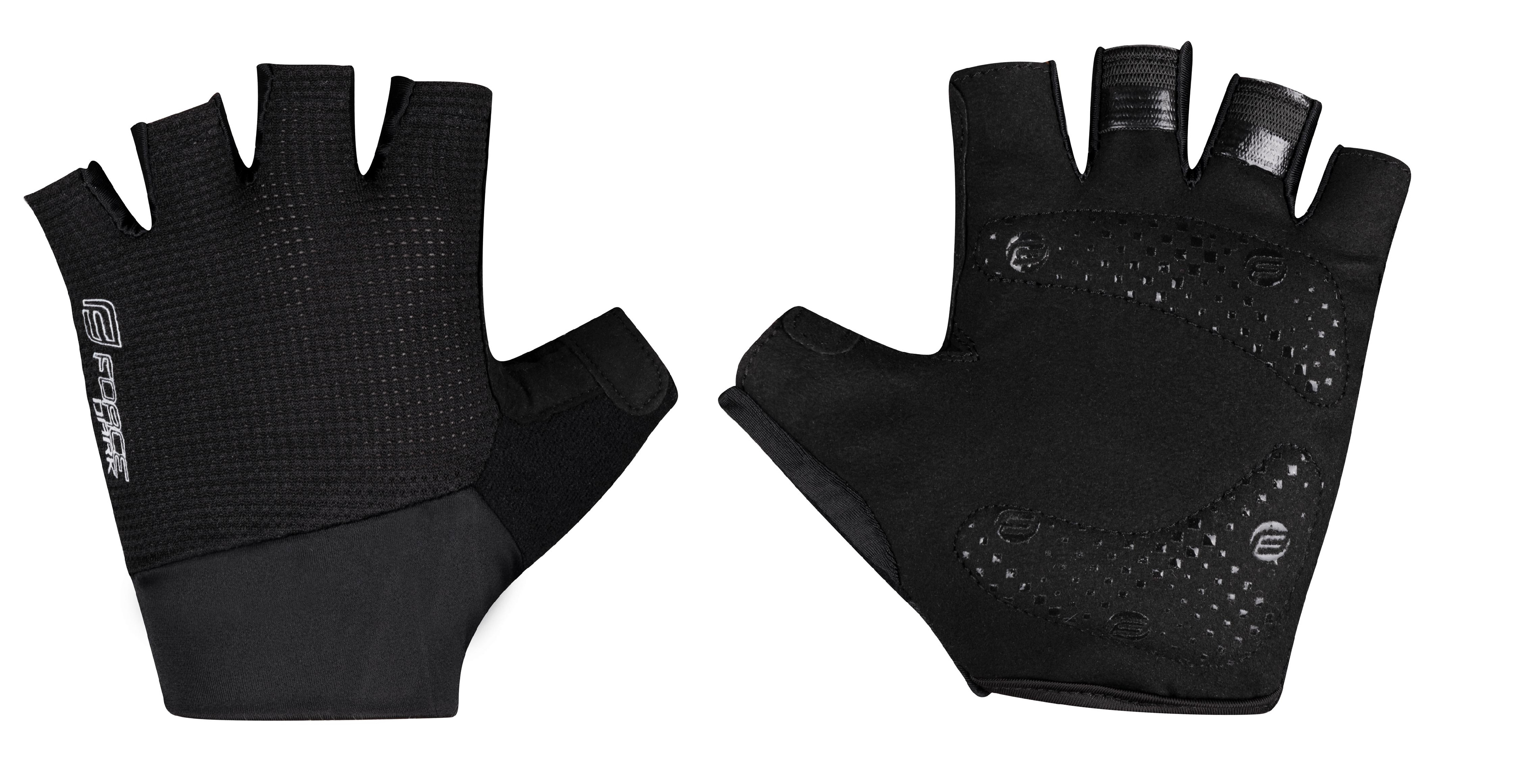 rukavice FORCE DARK, černé Velikost: XL