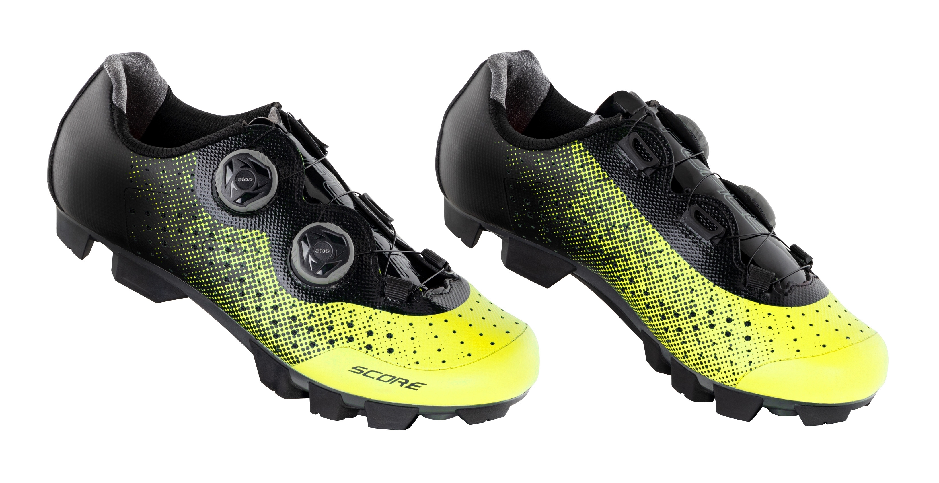 tretry FORCE MTB SCORE, fluo-černé Velikost: 35