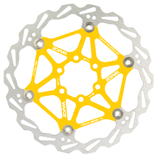 Brzdový kotouč Wake 180mm 6 děr zlatý