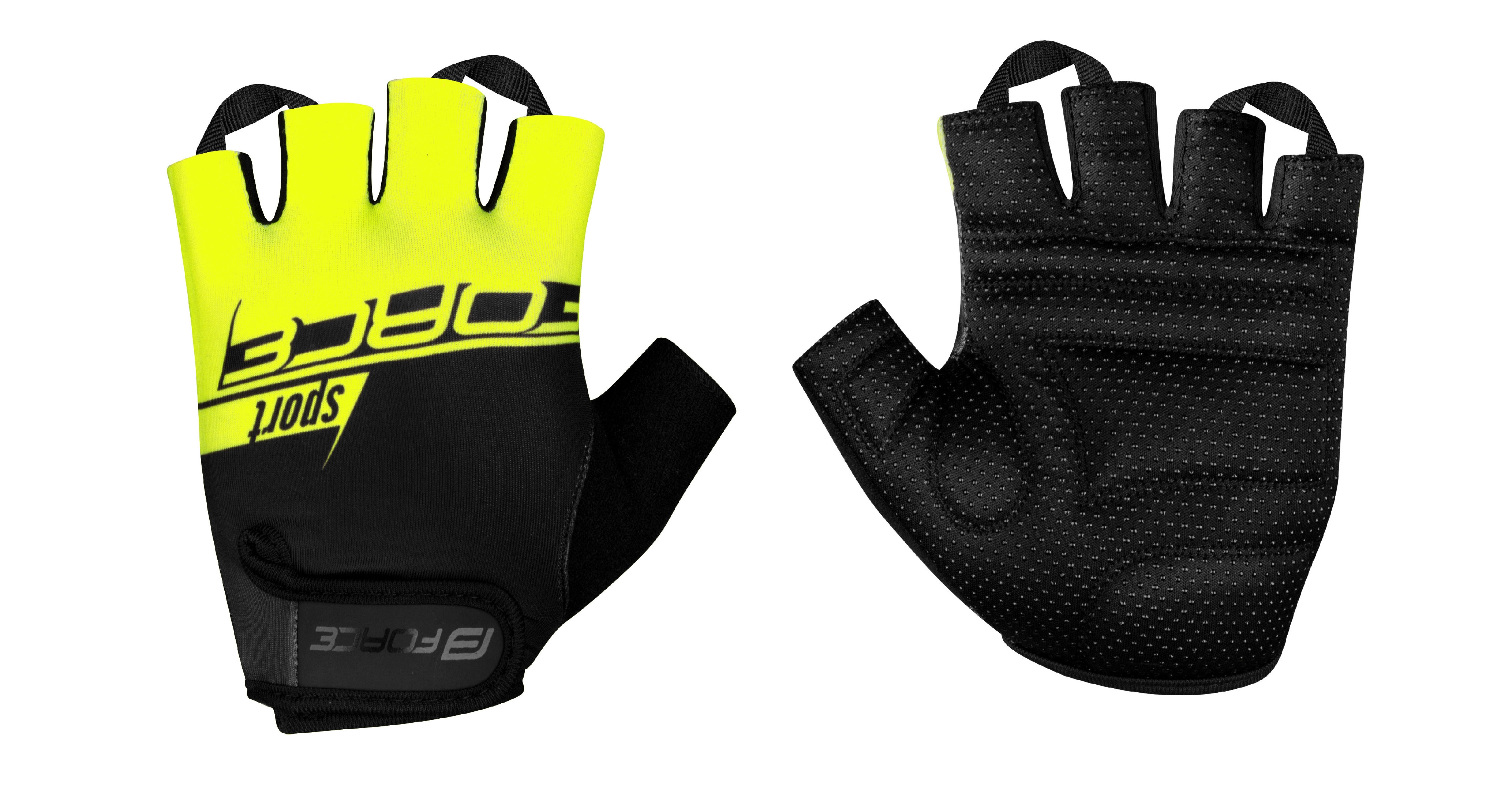 rukavice FORCE SPORT, černo-fluo L Barva: Fluo, Velikost: M