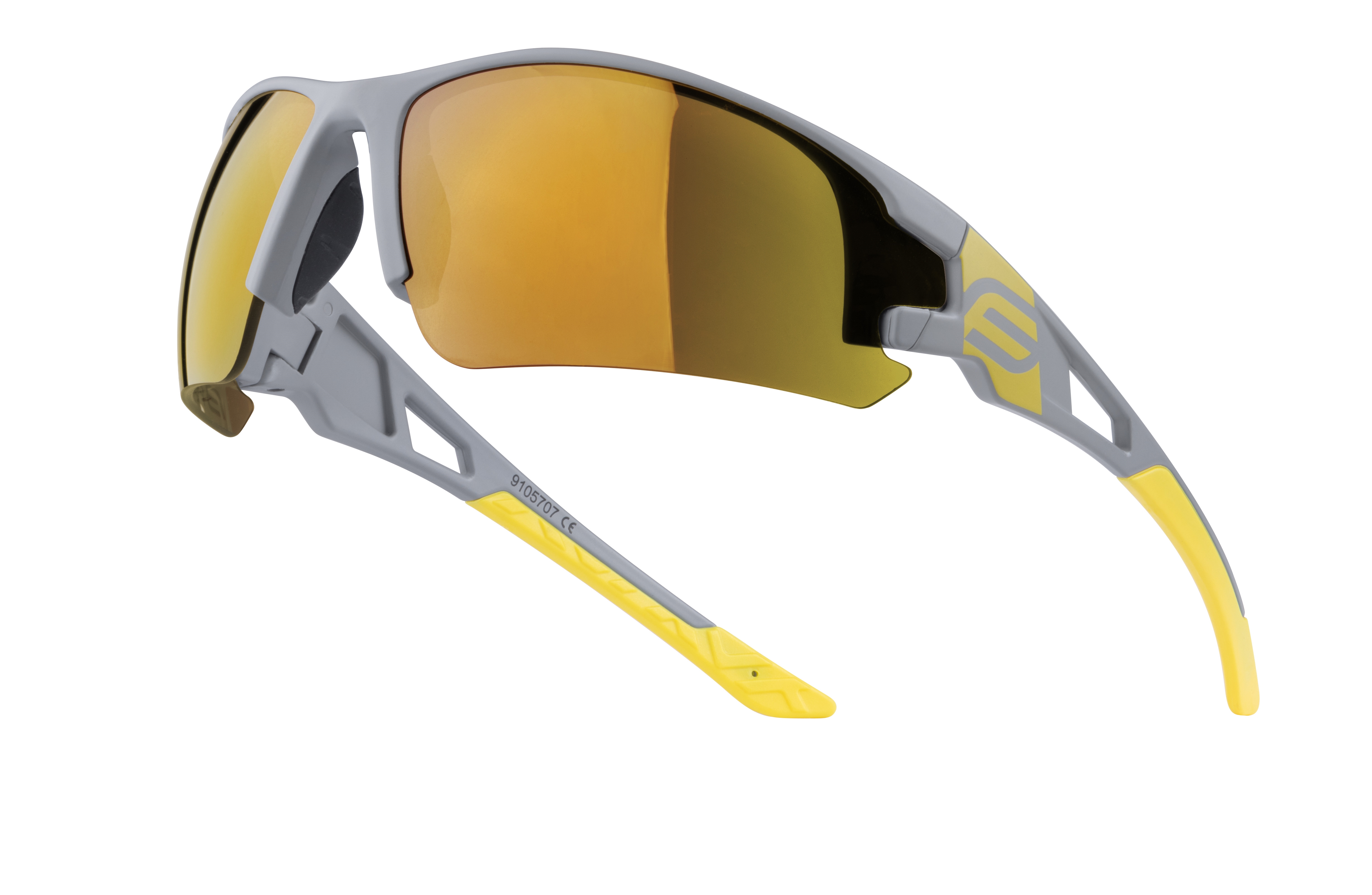brýle FORCE CALIBRE šedo-žluté, žlutá zrc. skla varianta: barva: žlutá, skla: polykarbonátová, určení: cyklistické, Řada: Red line