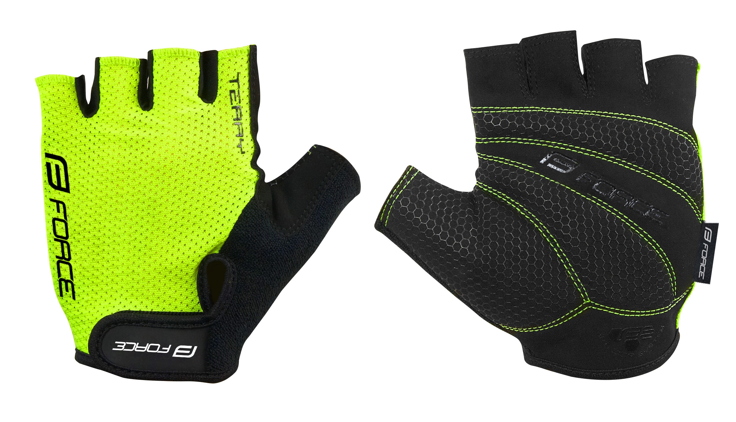 rukavice FORCE TERRY, fluo Velikost: M