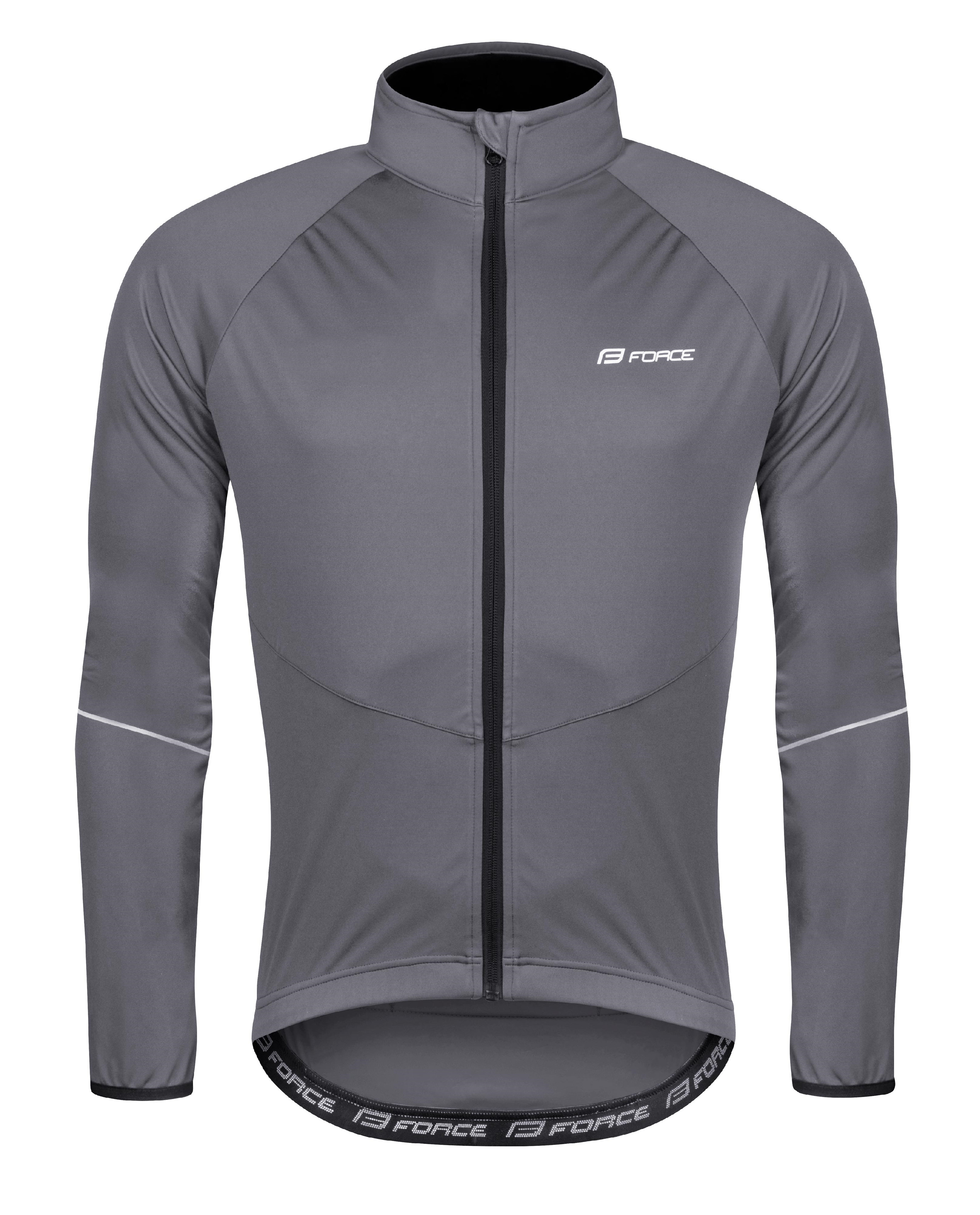 bunda FORCE ARROW softshell, šedá Velikost: XS