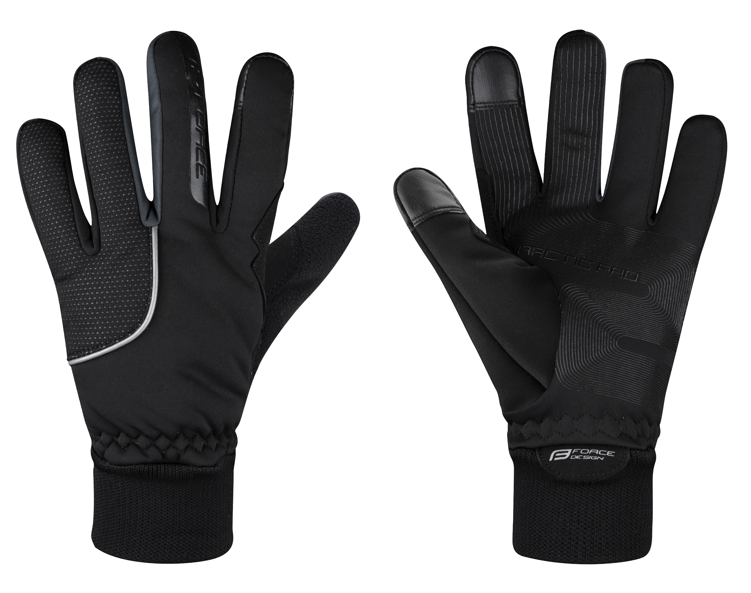 rukavice zimní FORCE ARCTIC PRO, černé Velikost: XL