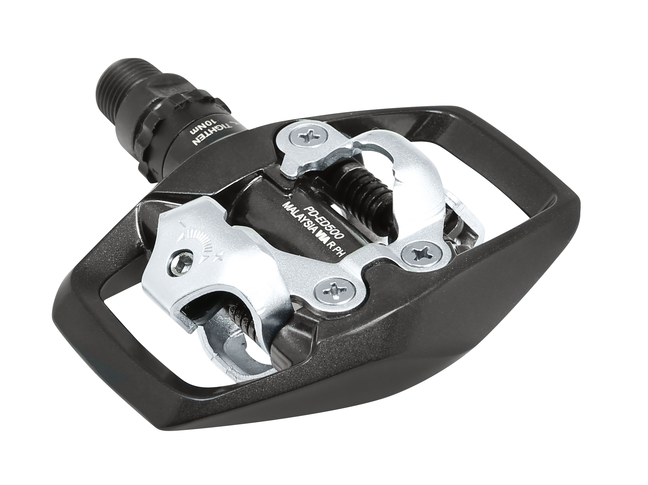 SHIMANO pedály SPD PD-ED500 černé + zarážky Typ: nášlapné, materiál: hliník, použití: MTB