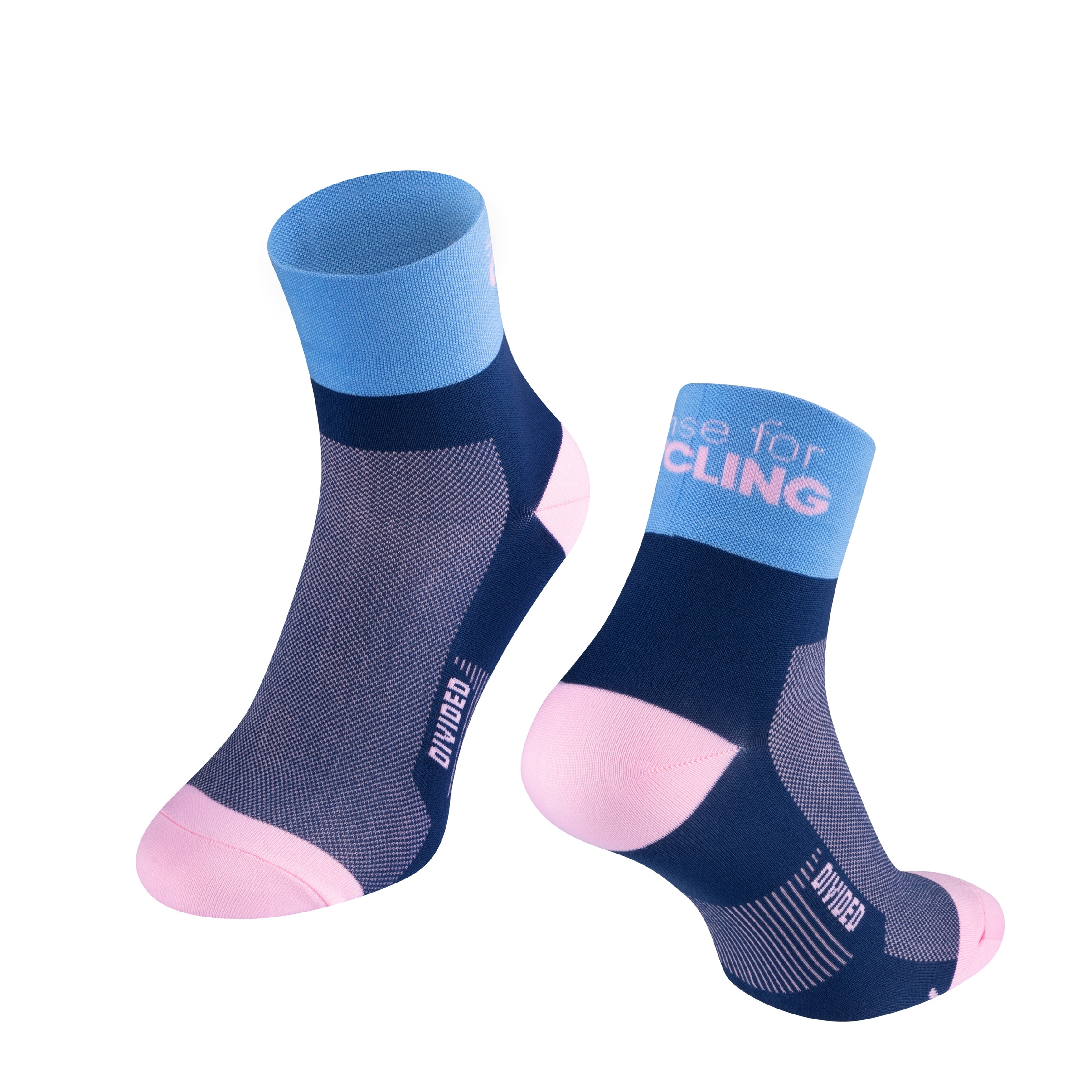 ponožky FORCE DIVIDED, modro-fialové S-M/36-41 Barva: Modrá, Velikost: L-XL