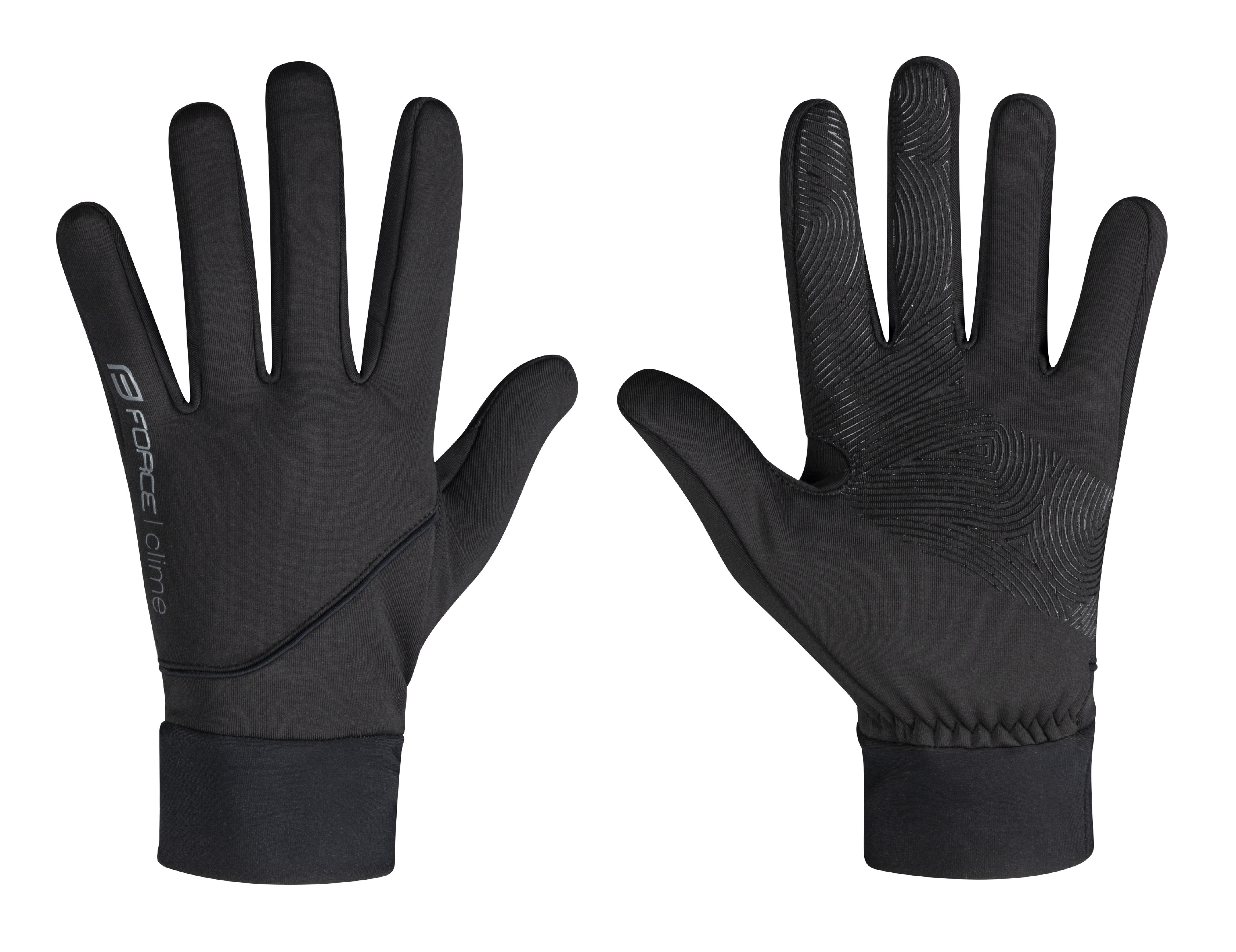 rukavice FORCE CLIME, černé Velikost: XL