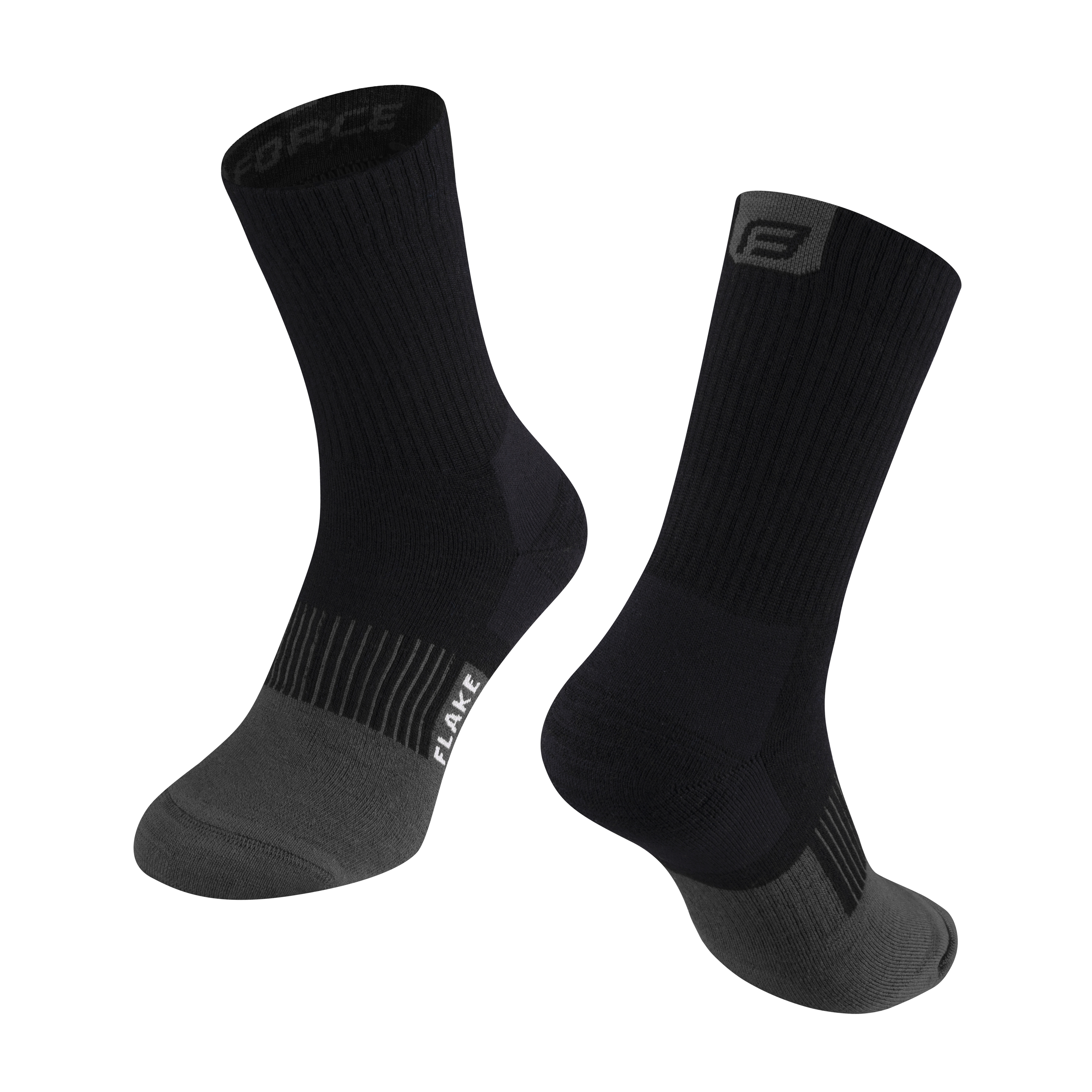 ponožky FORCE FLAKE termo, černo-šedé S-M/36-41 Velikost: S-M