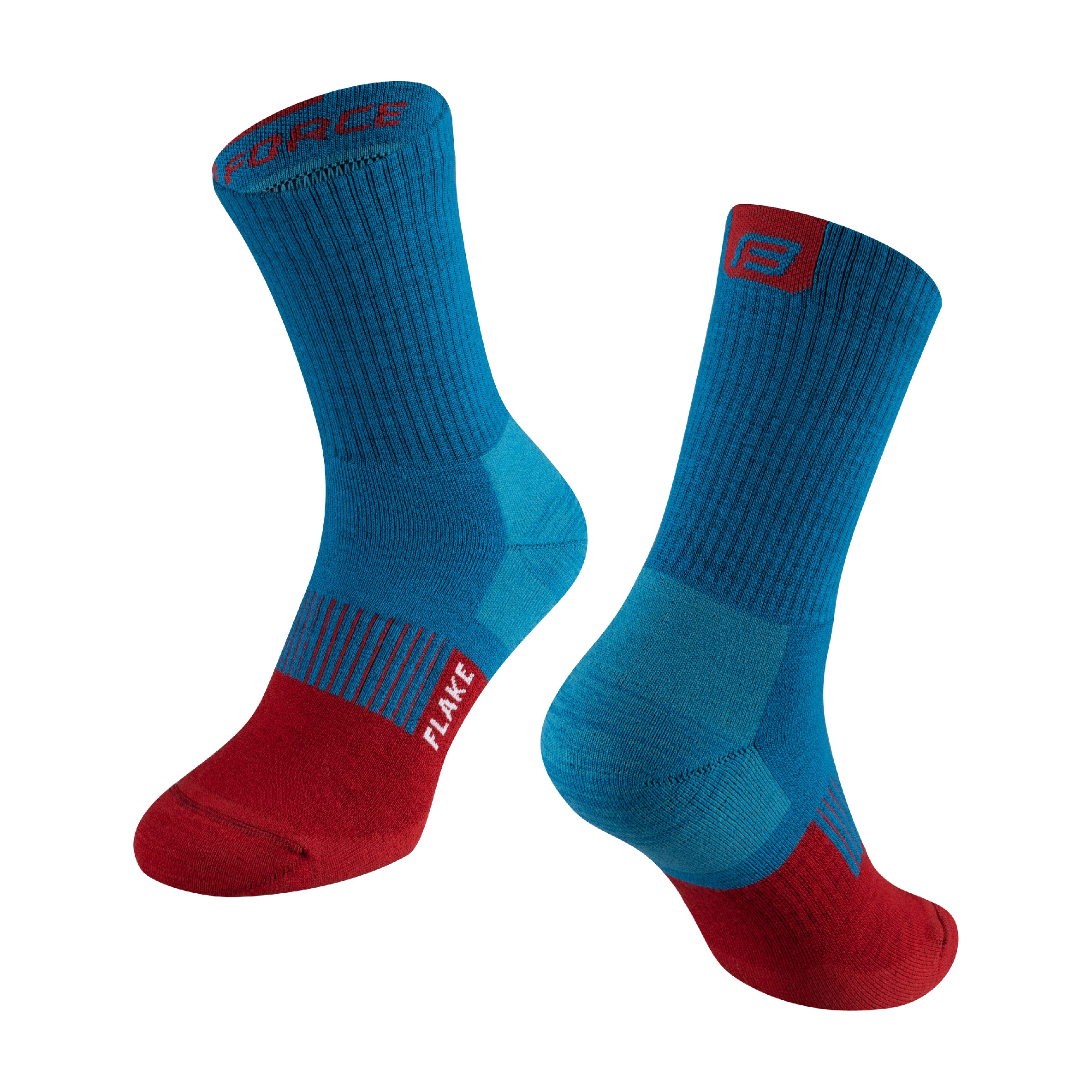 ponožky FORCE FLAKE termo, modro-červené S-M/36-41 Velikost: S-M