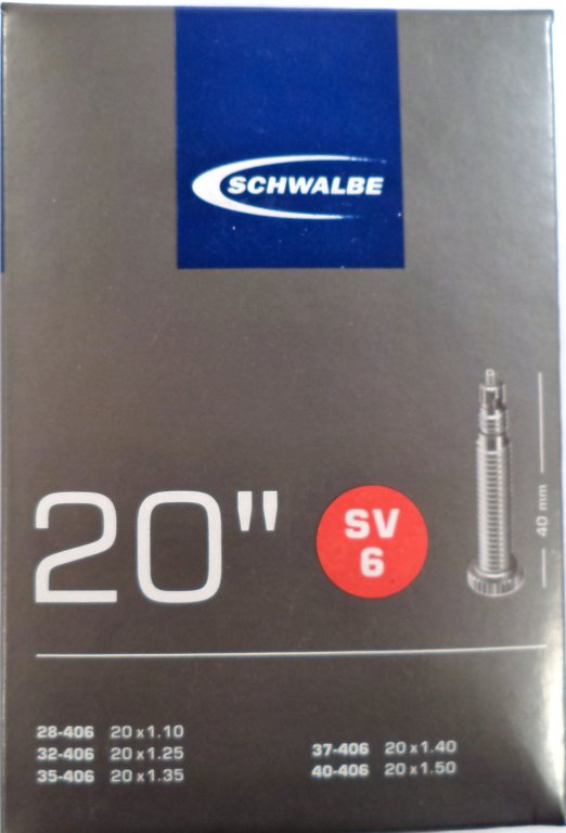 duše SCHWALBE SV6 20"x1.10-1.50 (28/40-406) FV/40mm