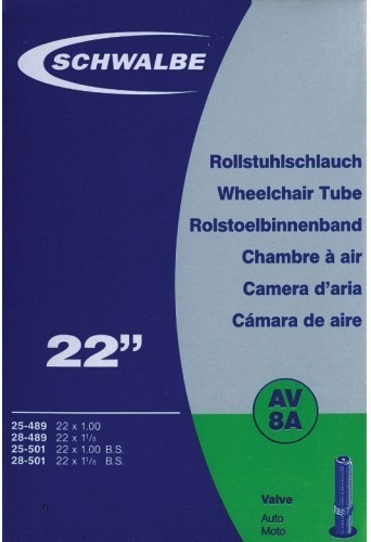 duše SCHWALBE AV8A 22"x1.00-1.25 (25/28-489/501) AV/40mm