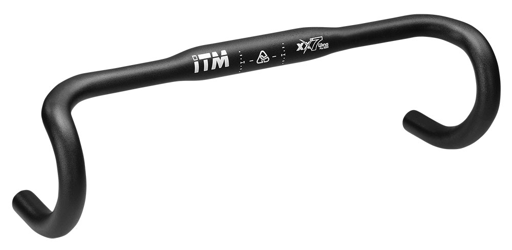 řídítka ITM XX7 WING 31,8/420 mm, hliníková, černá varianta: materiál: hliník, průměr řidítek: 31,8, typ: silniční, šířka: 420