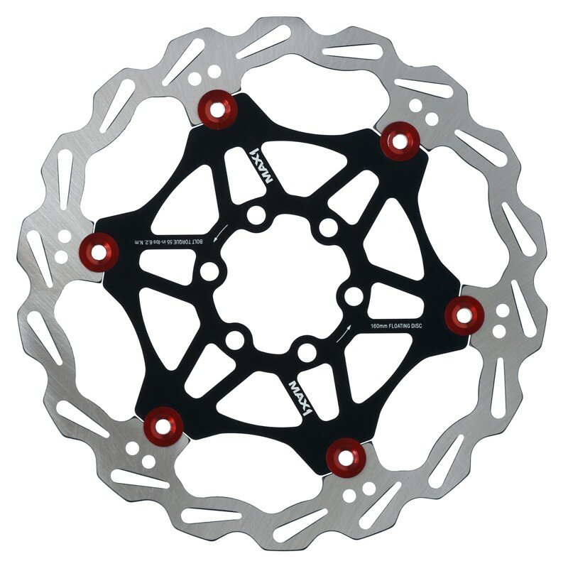 brzdový kotouč MAX1 Alux 160 mm černý Barva: 6 děr, Velikost: 160 mm