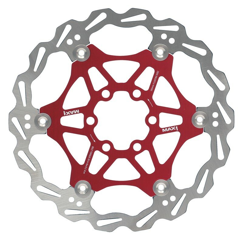 brzdový kotouč MAX1 Alux 160 mm červený Barva: 6 děr, Velikost: 160 mm