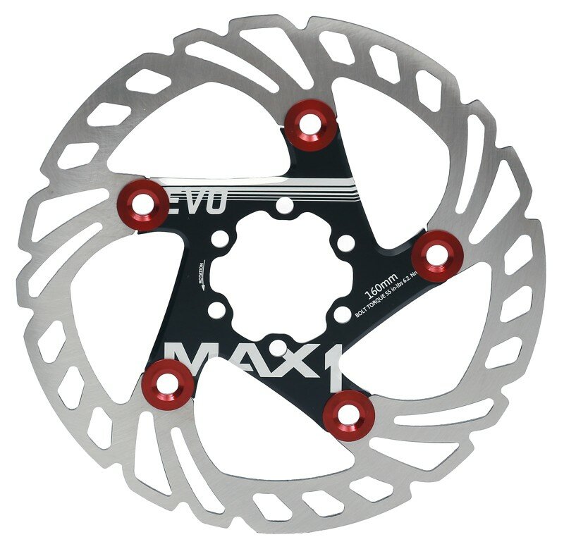 brzdový kotouč MAX1 Evo 160 mm černý Barva: 6 děr, Velikost: 160 mm