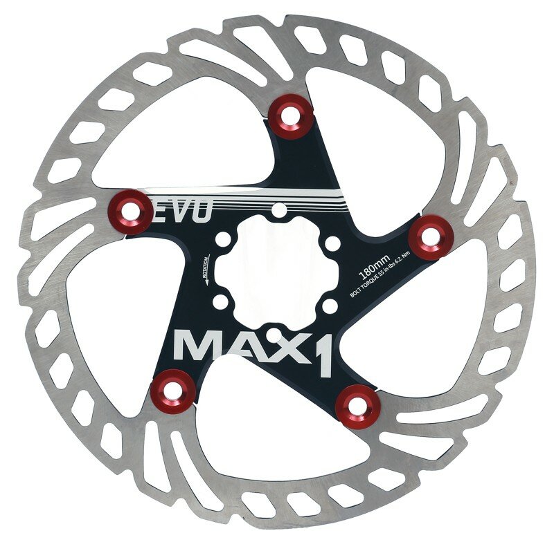 brzdový kotouč MAX1 Evo 180 mm černý Barva: 6 děr, Velikost: 180 mm