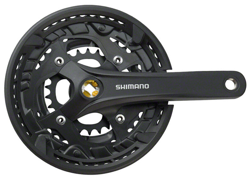 kliky SHIMANO Acera FC-T3010 , černé, s krytem, pro osu čtyřhran, 9speed Barva: Černá