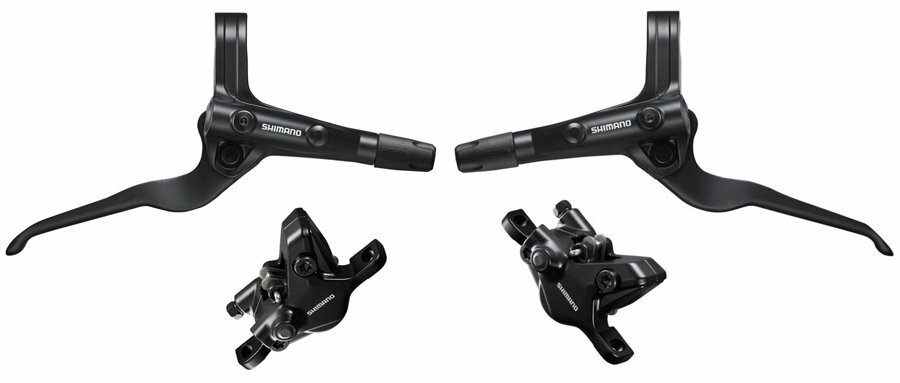 brzda kotoučová SHIMANO Deore MT402/MT410 přední a zadní komplet bez kotoučů J-kit v krabičce