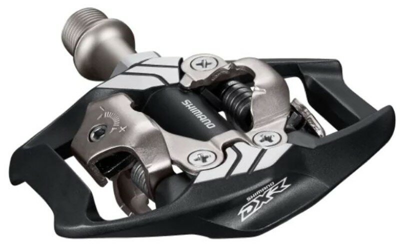 pedály SHIMANO DXR SPD PD-MX70 s kufry SM-SH51 s klecí v krabičce Barva: stříbrná, Velikost: SPD