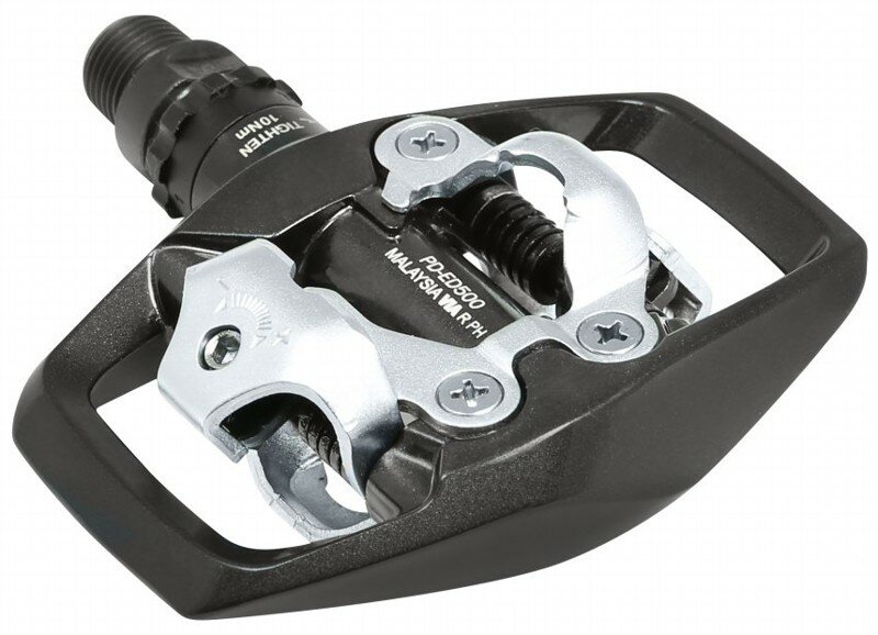 pedály SHIMANO SPD PD-ED500 s kufry SM-SH51 v krabičce Barva: Černá, Velikost: SPD