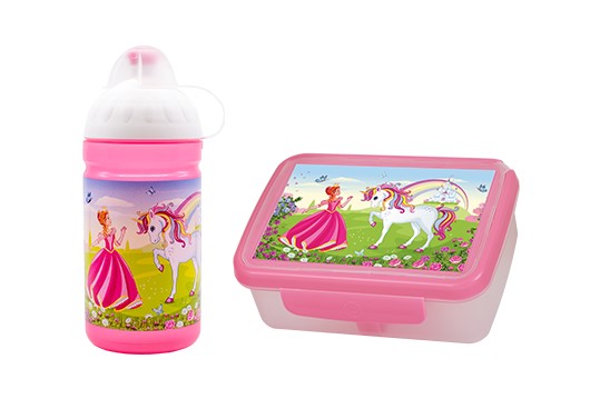 set R&B box a lahev Princezna a jednorožec 500ml