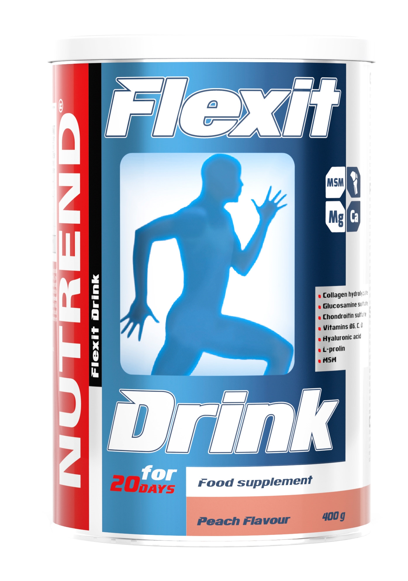 NUTREND FLEXIT DRINK 400g broskev Typ: vitamíny a minerální látky, určení: regenerace, použití: ostatní