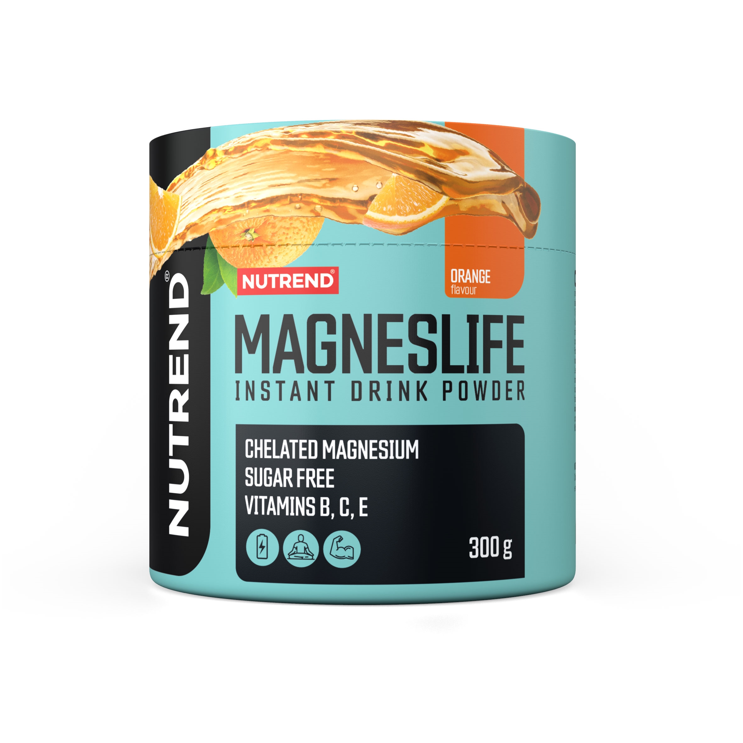 NUTREND MAGNESLIFE INSTANT DRINK POWDER 300 g pomeranč Typ: vitamíny a minerální látky, určení: proti křečím, použití: před výkonem