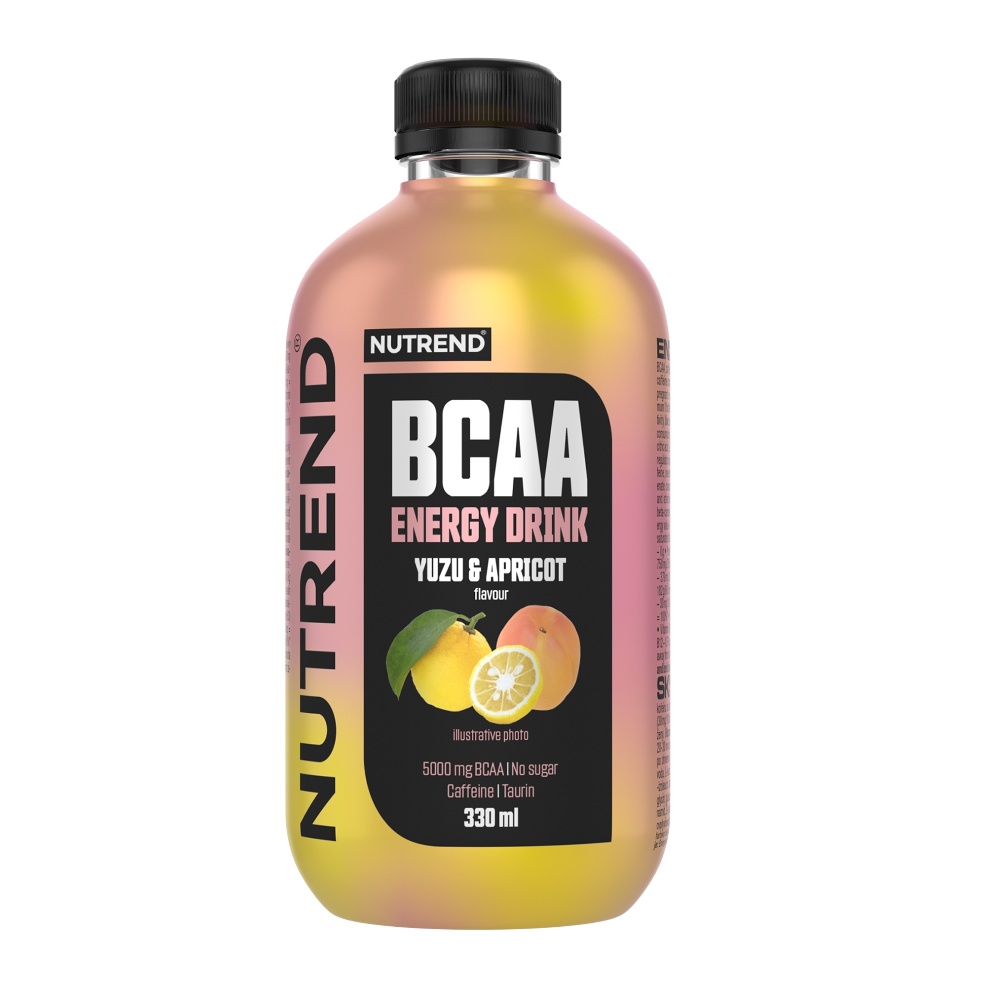 NUTREND BCAA Energy Drink, 330 ml yuzu a meruňka Typ: nápoje, určení: doplnění energie, použití: před výkonem