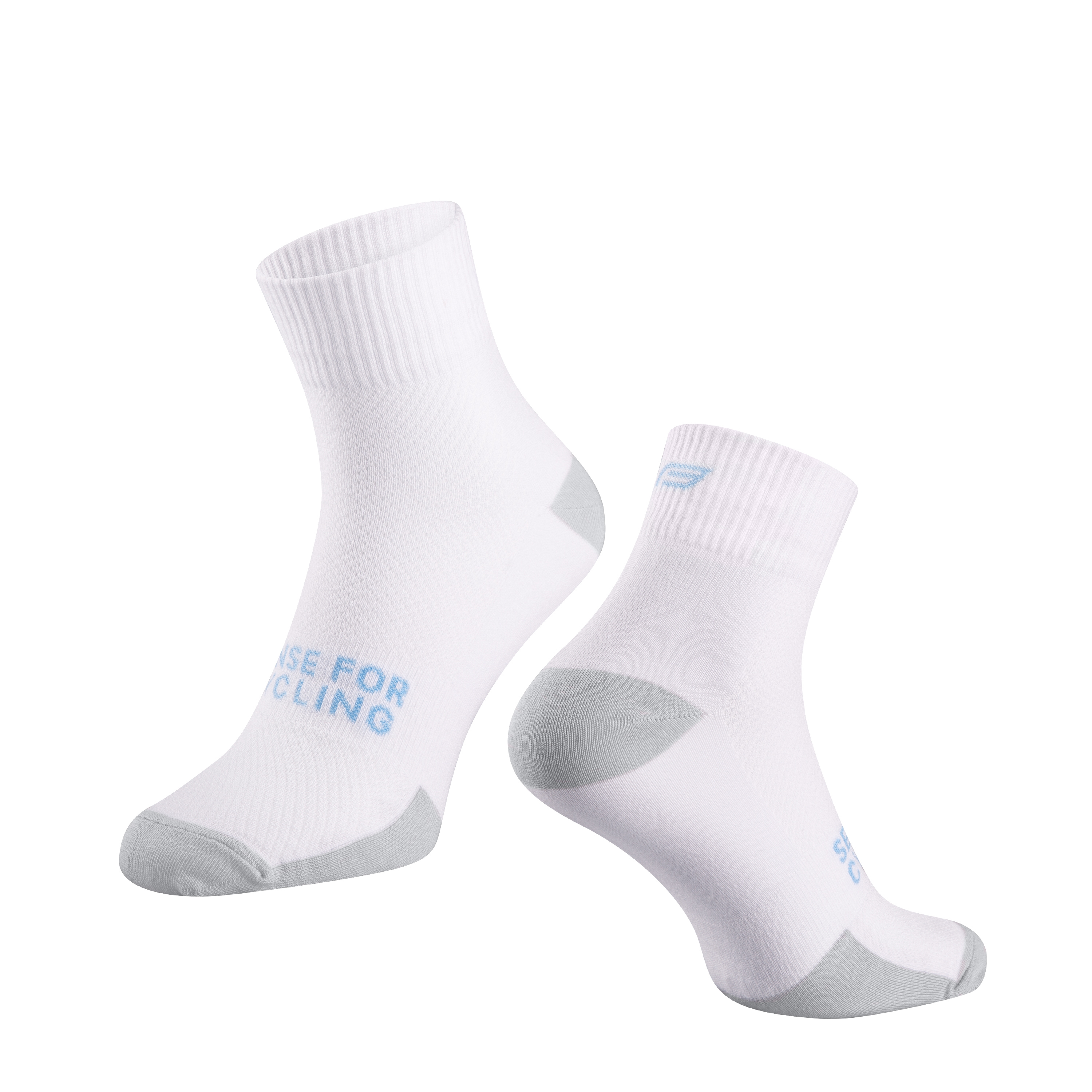 ponožky FORCE EDGE, bílo-šedé S-M/36-41 Velikost: S-M