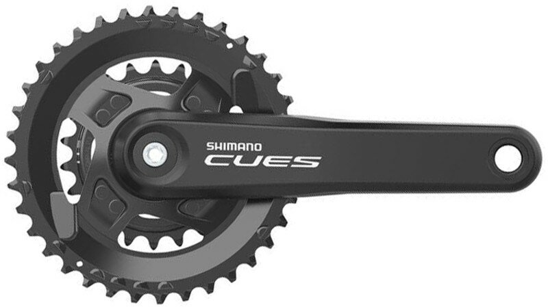 kliky SHIMANO Cues FC-U4010-2, 175mm, 36-22 zubů, černé, 11,10,9 speed, pro osu čtyřhran, v krabičce Barva: Černá