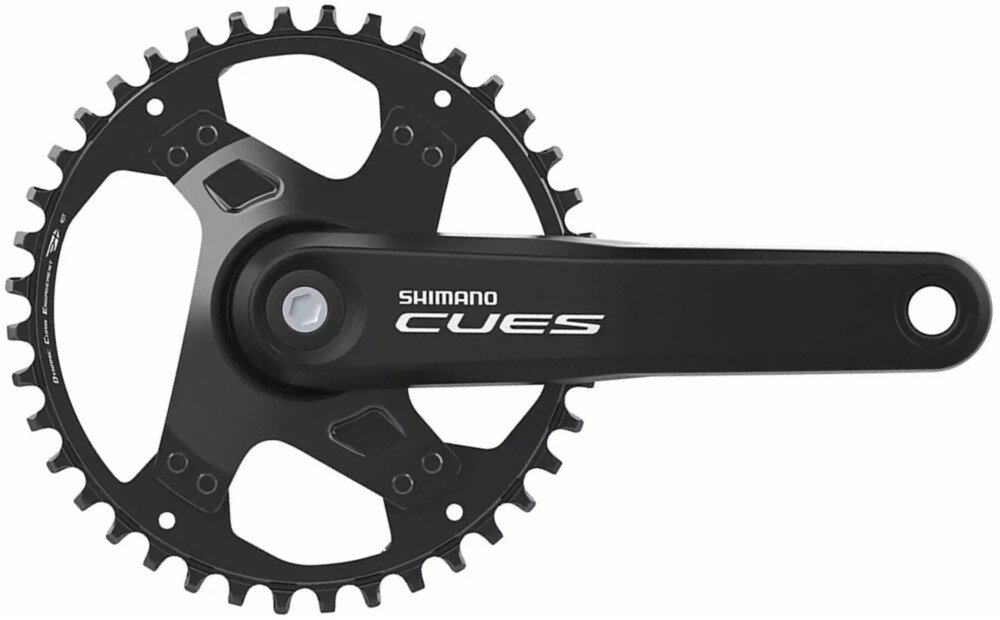 kliky SHIMANO Cues FC-U4000-1, 175mm, 40 zubů, černé, 11,10,9 speed, pro osu čtyřhran, v krabičce Barva: Černá, Velikost: 40z