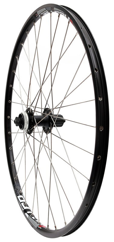 zapletené kolo 26" MAX1 Disc Center lock zadní 8-11sp. černé/stříbrné Barva: Černá, Velikost: 26"