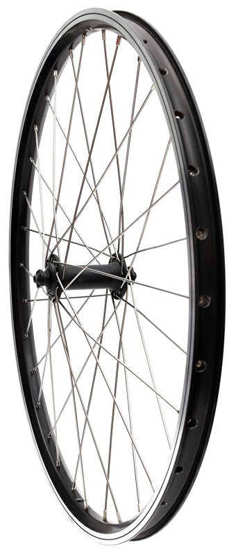 zapletené kolo 24" MAX1 V-brake přední černé/stříbrné Barva: Černá, Velikost: 24"