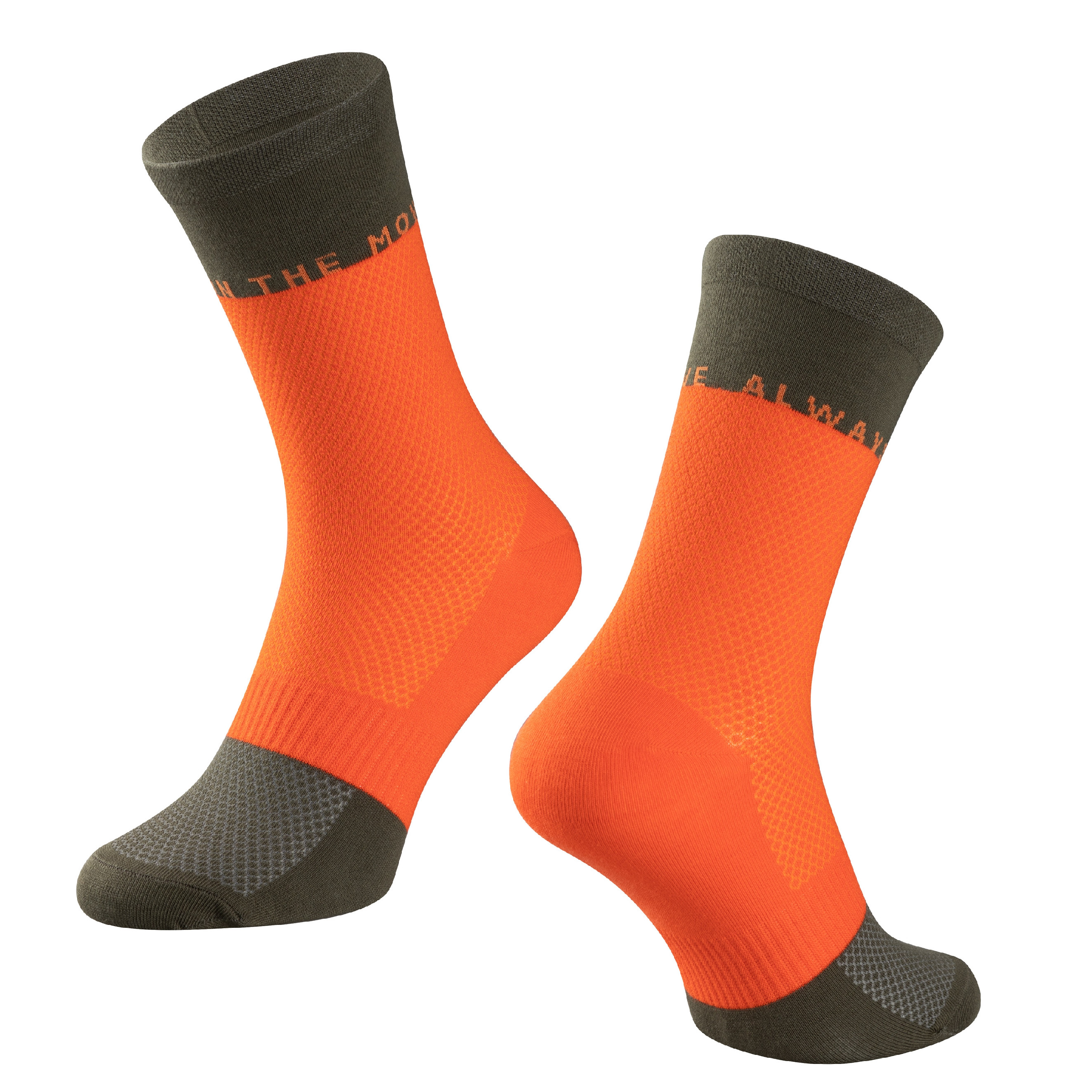 ponožky FORCE MOVE, oranžovo-zelené S-M/36-41 Velikost: S-M
