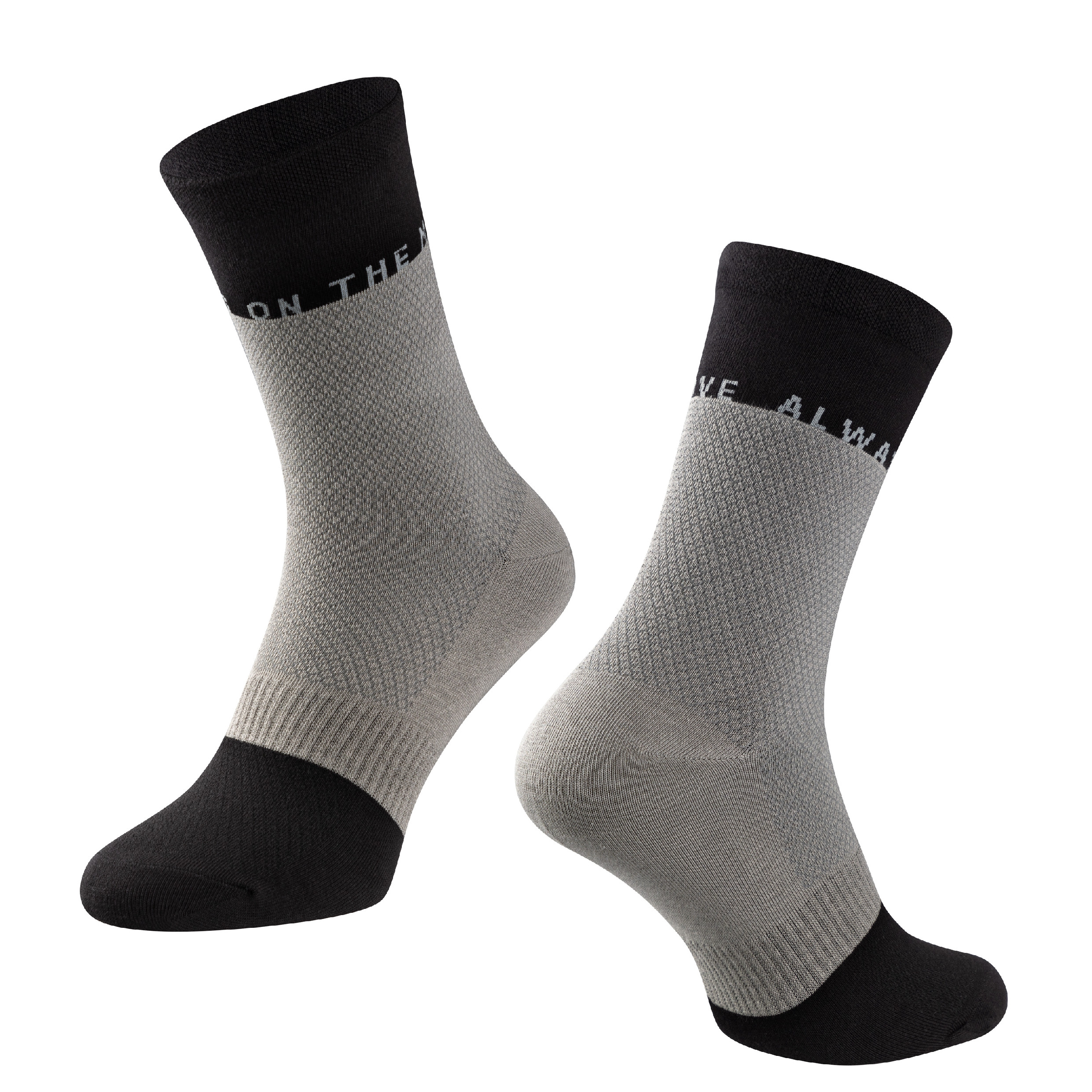 ponožky FORCE MOVE, šedo-černé S-M/36-41 Velikost: L-XL