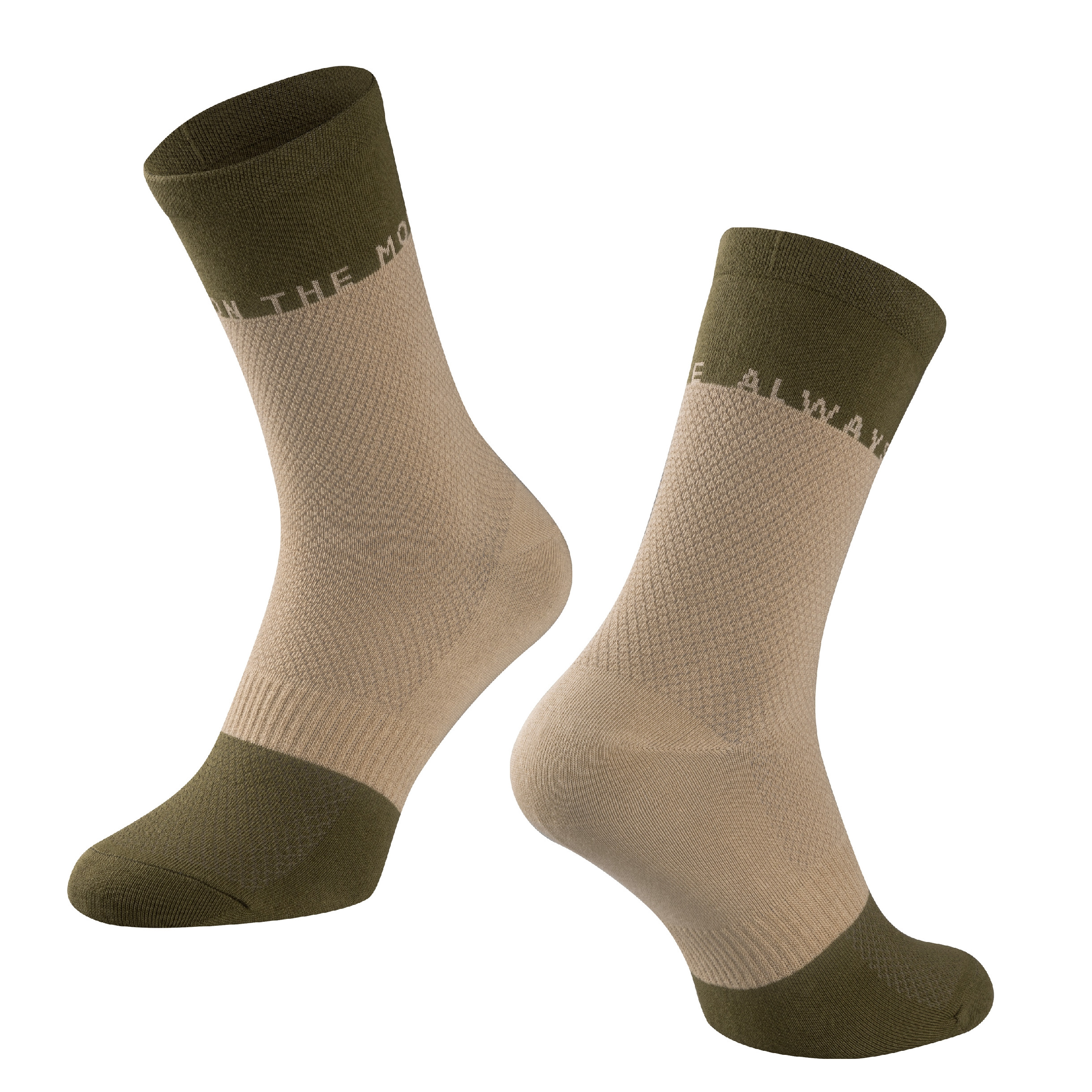 ponožky FORCE MOVE, hnědo-zelené S-M/36-41 Velikost: S-M