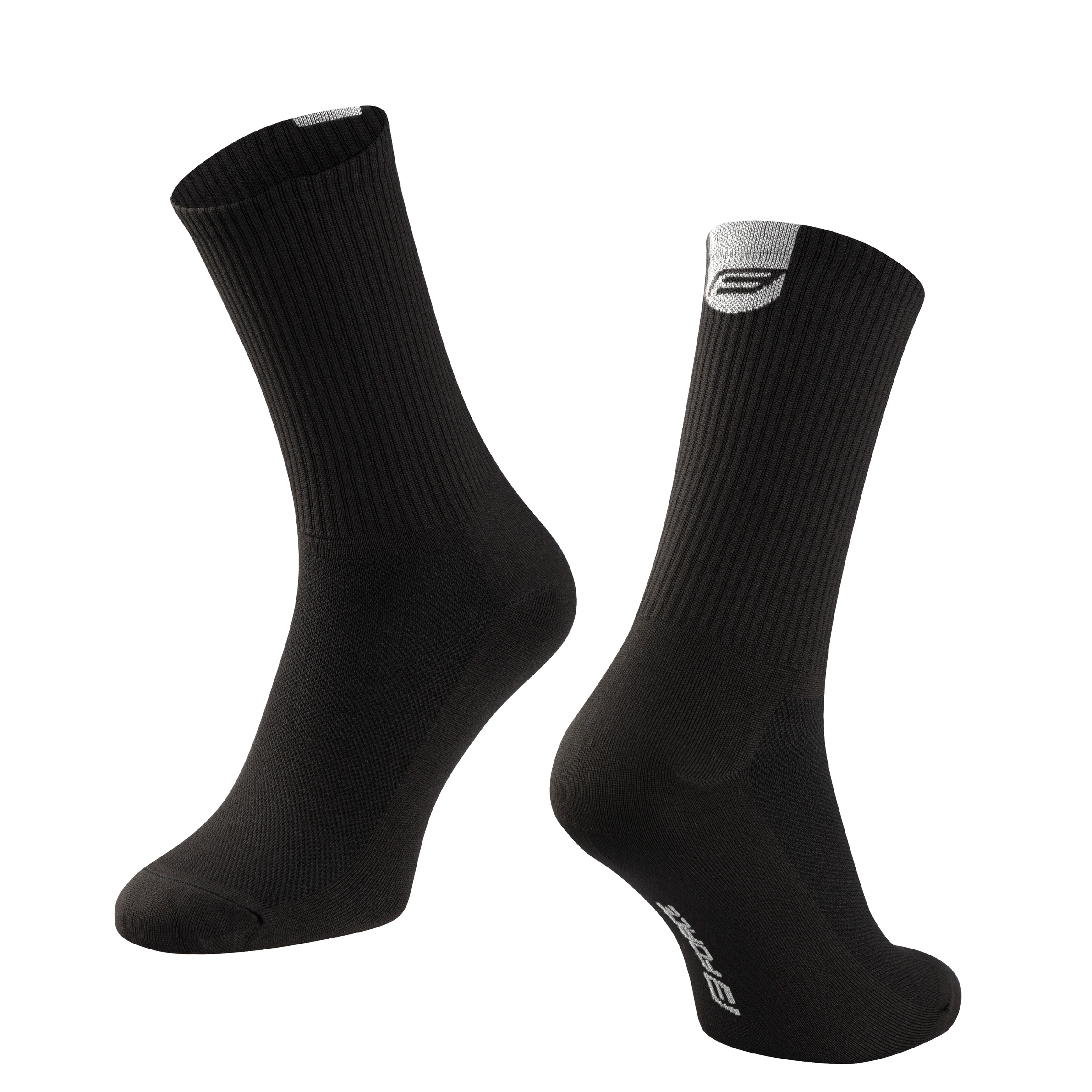 ponožky FORCE LONGER SLIM, černé S-M/36-41 Velikost: S-M