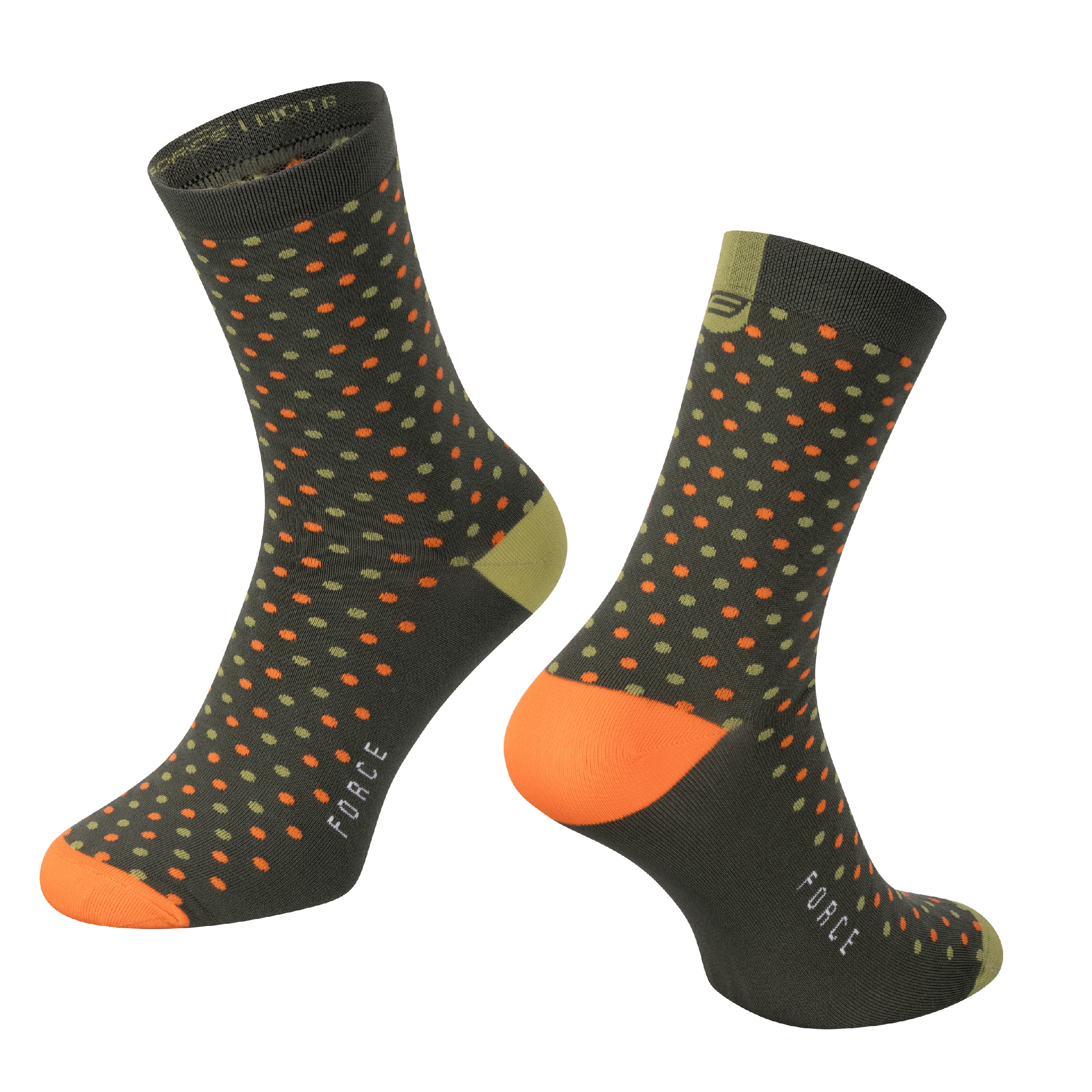 ponožky FORCE MOTE, zeleno-oranžové S-M/36-41 Velikost: S-M