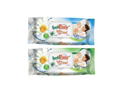 detske vlhcene ubrousky freshruny s klipem 120 ks