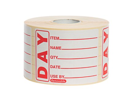Red Day Labels 50 x 65mm