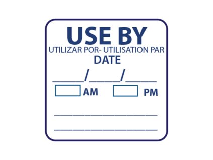 25mm Use By Label
