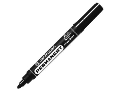 Permanentní popisovač Centropen 8566 – kulatý, černý