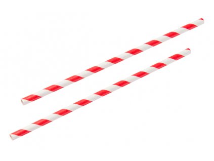 red white paper straw