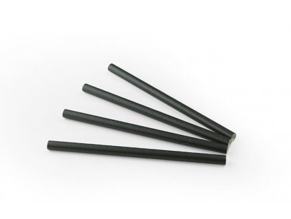 Papírové brčko černé, 145x8mm