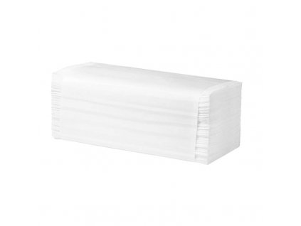 Papírové ručníky skládané ZZ, 2 vrstvy, bílé